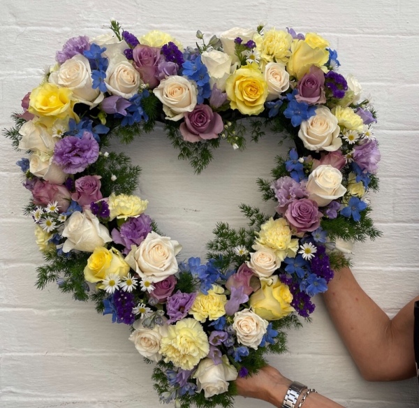 Pure Heart Funeral Wreath